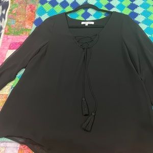 Black long sleeve blouse